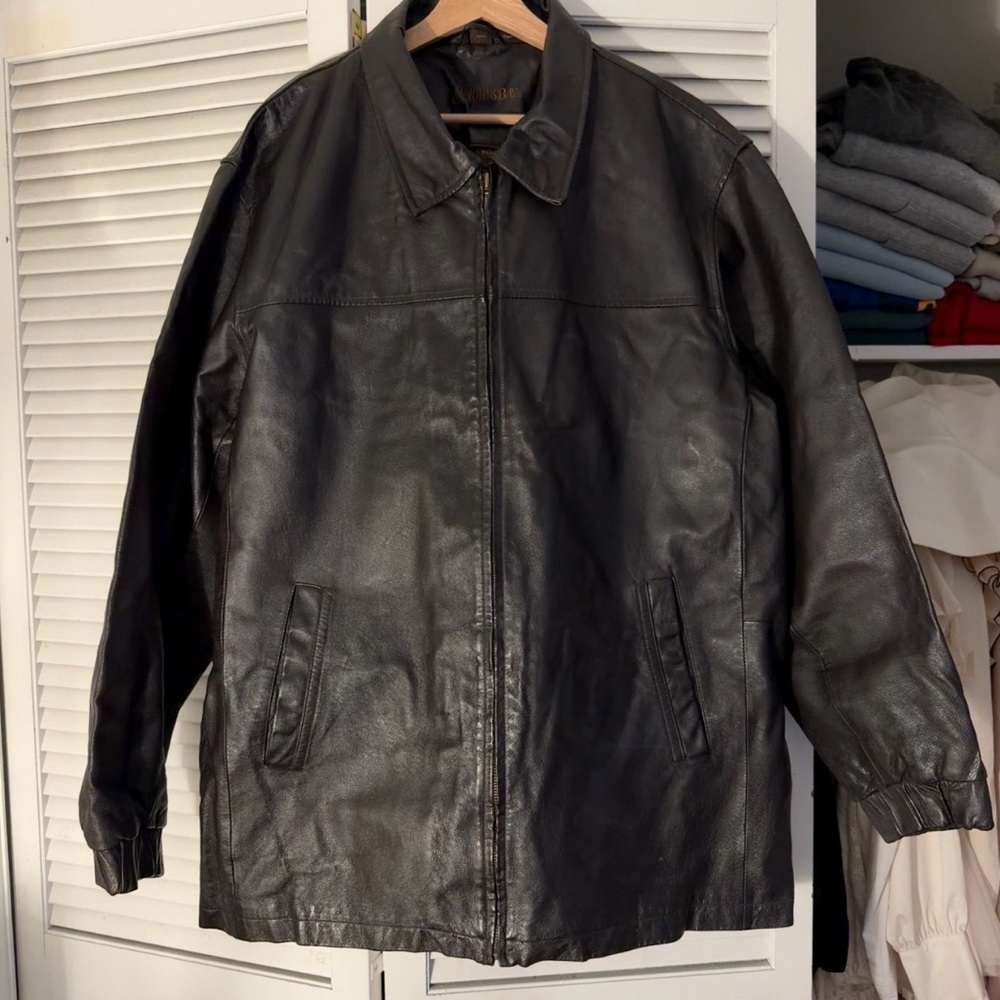 St. John’s Bay Genuine Leather Jacket | XL Tall | Classic Fit